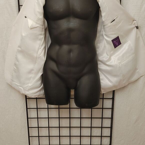 MEN'S VINCI WHITE SLIM FIT 2 PIECE SUIT. SC900-12 WHITE. - Picture 5 of 14